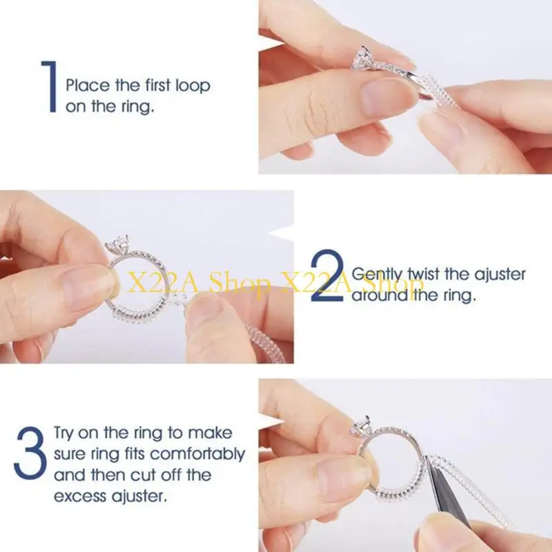 Unique 1 Set Ring Size Reducer Adjustable Sizes Ring Guard for Men Women Finger Rings