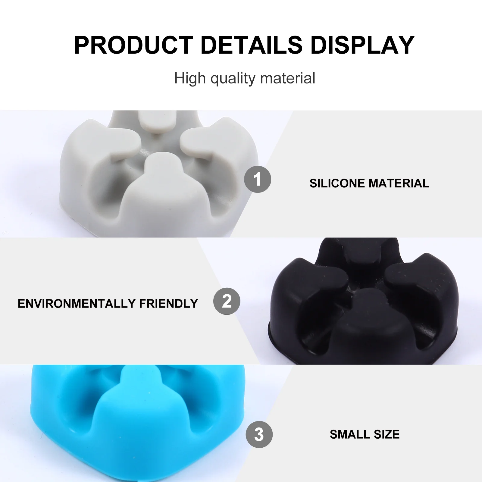 Organizadores de cables, soportes para cables, gestión de cables para uso en el hogar y la Oficina, Clips para cables de gestión de cables de colores surtidos, 5 uds.