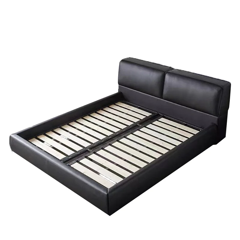 Big black cow bed medium thick first layer yellow cowhide Italian minimalist Internet celebrity