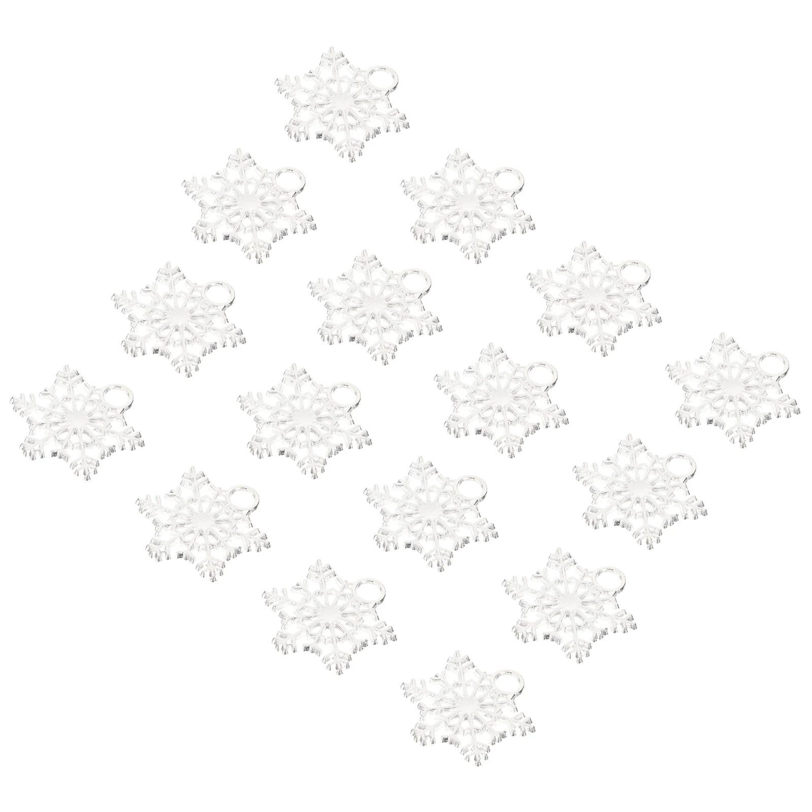 

50 Pcs DIY Handmade Materials Pendant for Jewelry Making Snowflake Pendants Charms Multicolor