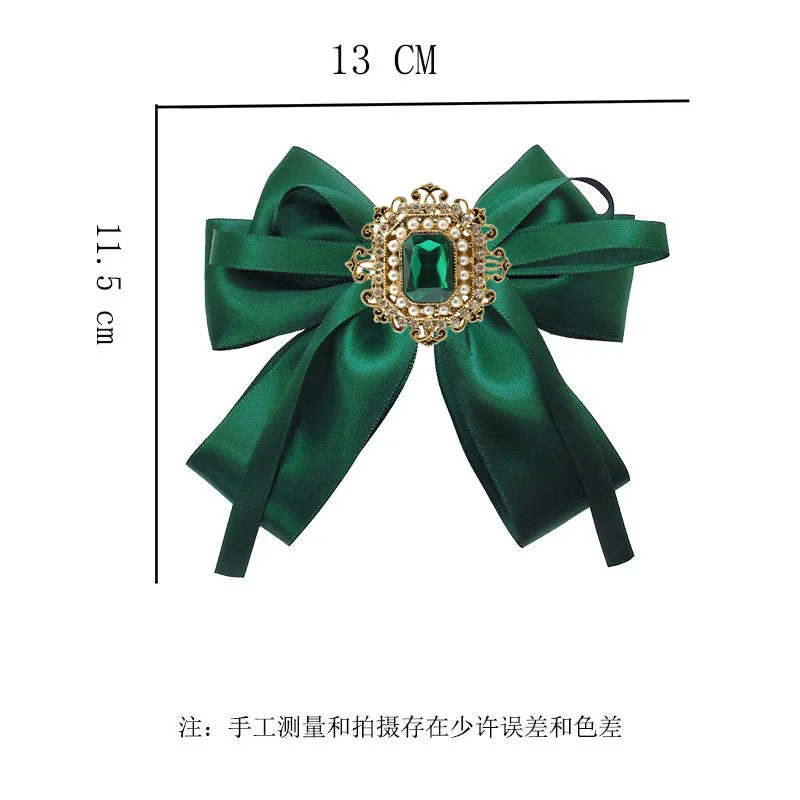 الكورية اليدوية ربطة القوس فيونكة اللؤلؤ حجر الراين الشريط المرأة موضة الدعاوى كلية نمط قميص اكسسوارات الهدايا طوق زهرة بروش