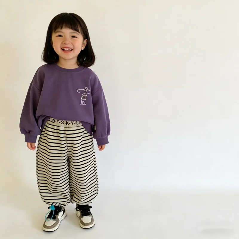 

2026 Autumn New Children Sweatshirt Boys Girls Cartoon Print Pullover Cotton Kids Long Sleeve Casual Sweatshirt Baby Loose Tops