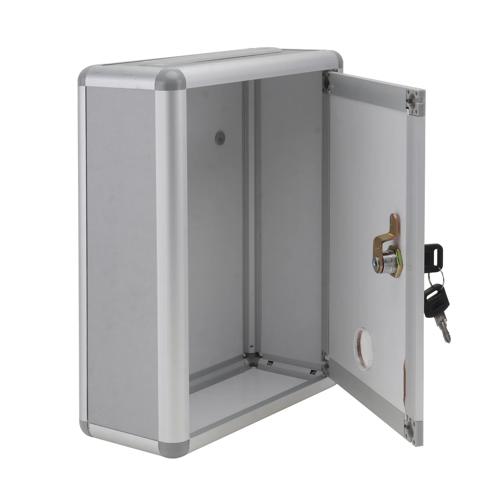 

Aluminium Alloy Mailbox Small Suggestion Box Wall Mounted Retro Design Lockable Post Box For Home Office Use