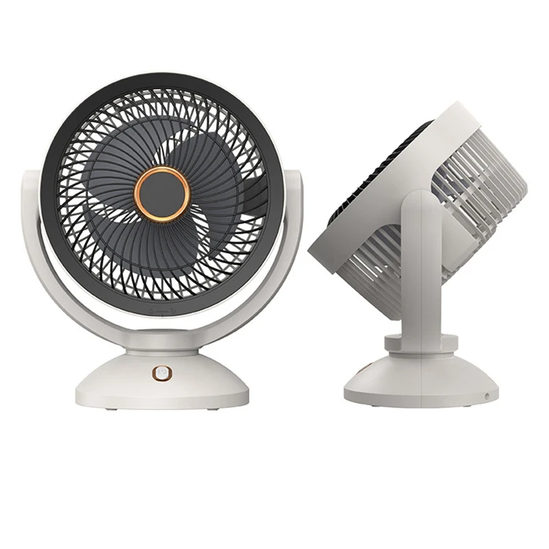 1 PCS USB Air Circulation Electric Fan As Shown Plastic Table Desktop Portable Wall Mounted 360 Degree Rotation With Light