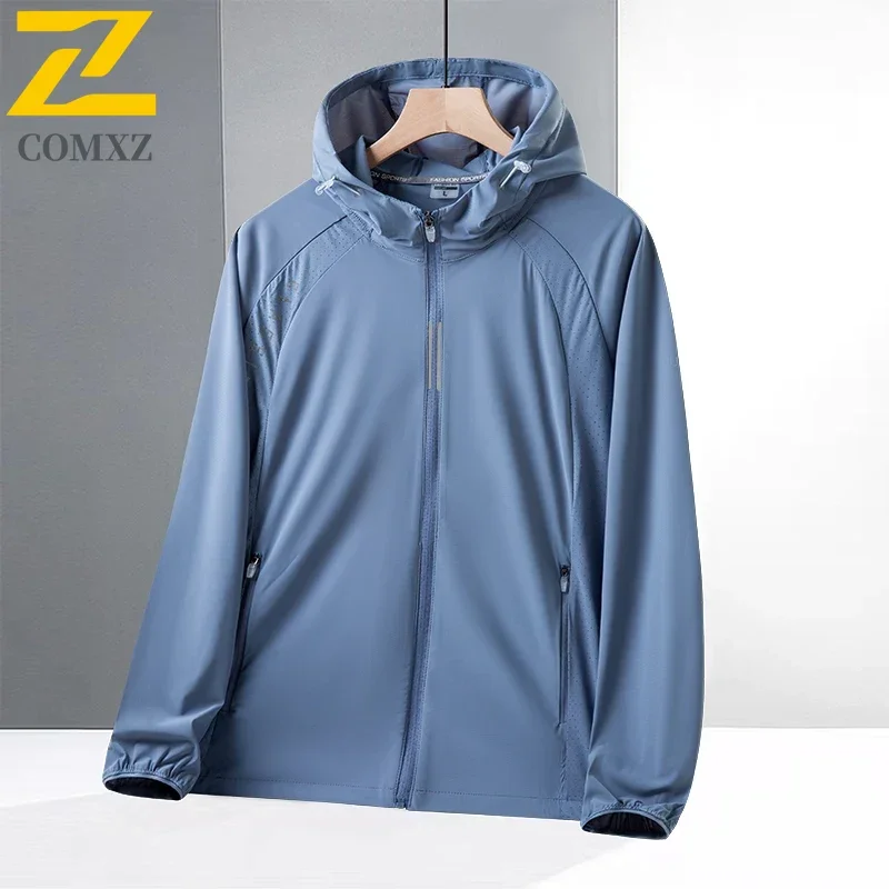 Summer Sun Protection Clothing Lightweight Breathable UPF50+ Hooded Cycling Sports Fitness Coat Couple Outdoor Travel Jacket
