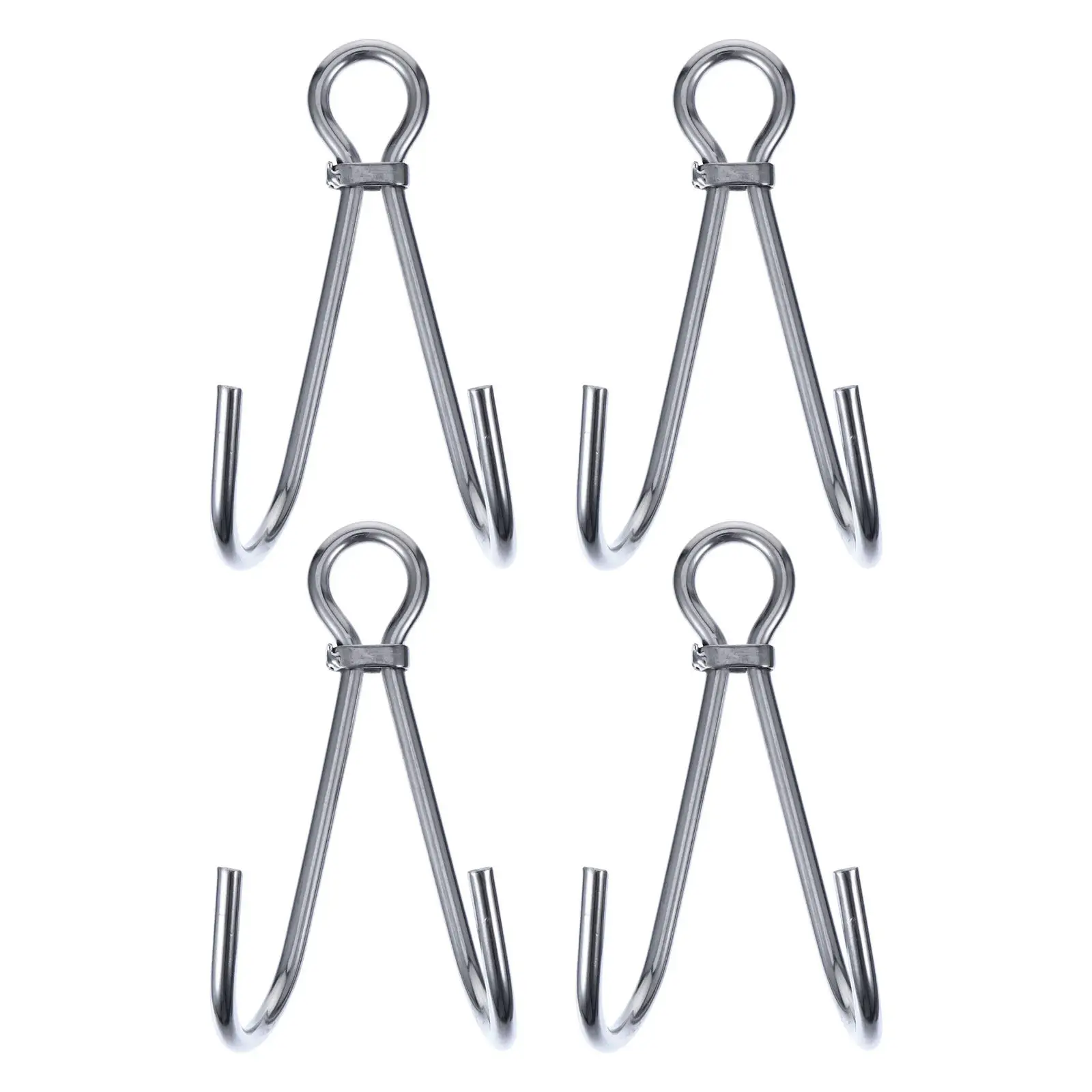 

4Pcs Scuba Diving Drift Hook Stainless Steel Dual Hook for Underwater Photography Secure Attachment in Strong Currents Marine