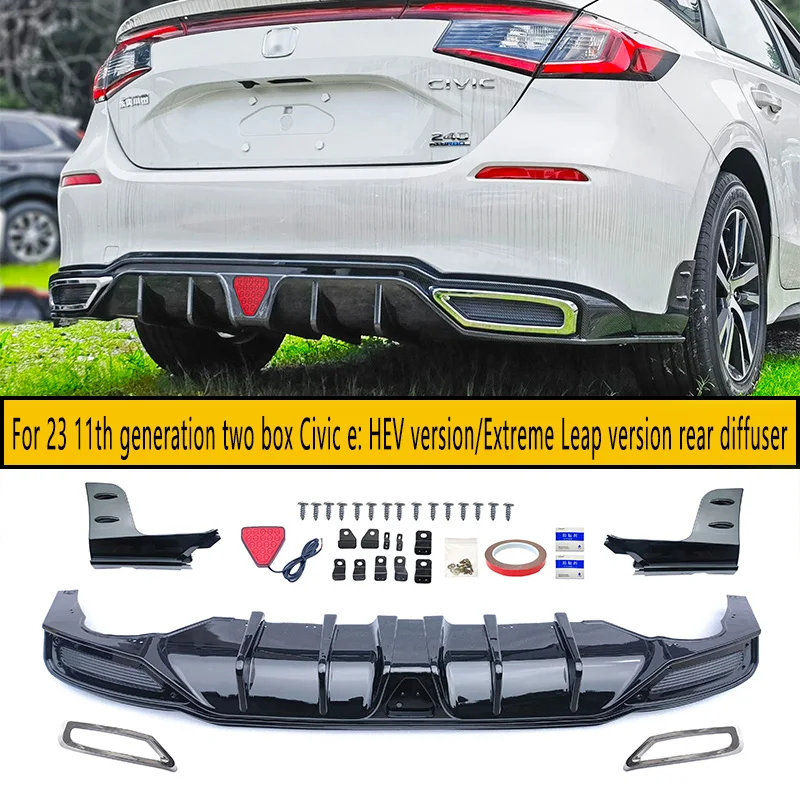 For Honda Civic Hatchback HEV Version and Gasoline Version Style 2022 2023 Car ABS Auto Sports Rear Diffuser Accessories Spoiler