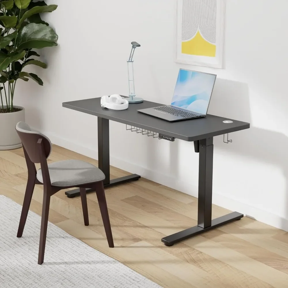 Electric Standing Desk Adjustable -48 x 24 Inch Sit Stand up Desk with Cable Management - 3 Memory Preset Adjustable Height Desk