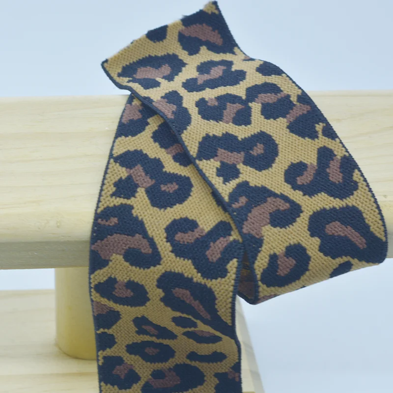 Accessori per fasce elastiche per cucire con motivo leopardato materiale per tessere forniture per abbigliamento fai da te arte