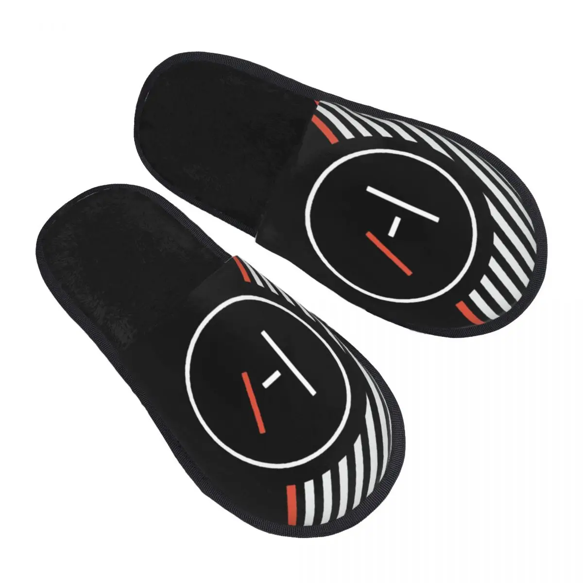 Custom T-Twentys One P-Pilots Stripe Memory Foam Slippers Women Cozy Warm House Slippers