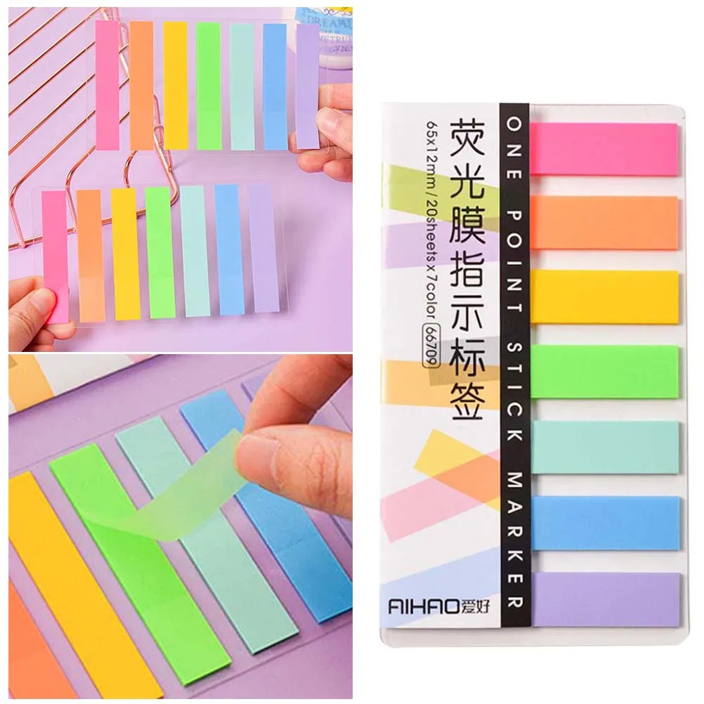 

Neon Page Markers Tabs Water Proof Translucent PET Notes Sticky Color Multi-color