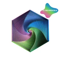 3D Printed Fractal Fidget Hexagon 7cm Portable Playing Sensory Anti-stress Toy Desktop Ornament Kid Toy Visual Gifts Mystery Box 2