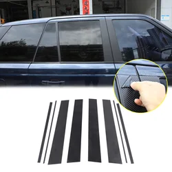 For Land Rover Range Rover Sport L320 2005-2013 Carbon Fiber Texture Effect Door Window B Pillar C Pillar Cover Trim Accessories