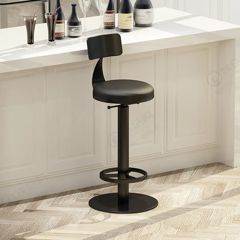 

Garden Black Bar Stools Modern Luxury Beauty Design Swivel Bar Stools Nordic Counter High Taburetes De Bar Salon Furniture