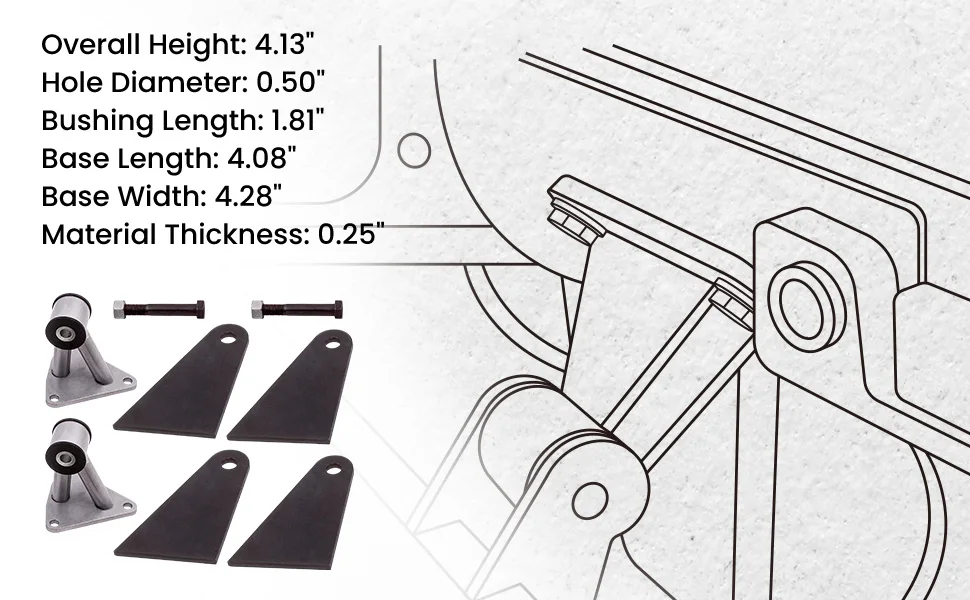 2 Pieces Engine Bracket Suitable For Sbc Hardware Included Bushing Base Steel Material For Chevy BBC SBC 350 396 454 Engine