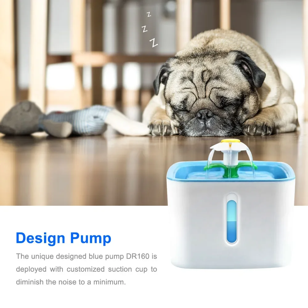 Automatic Cat Dog Pet Water Fountain Pet Bowl Cat Drinking Flower Water Dispenser Petsafe Drink With Filters Pet Water Fountain