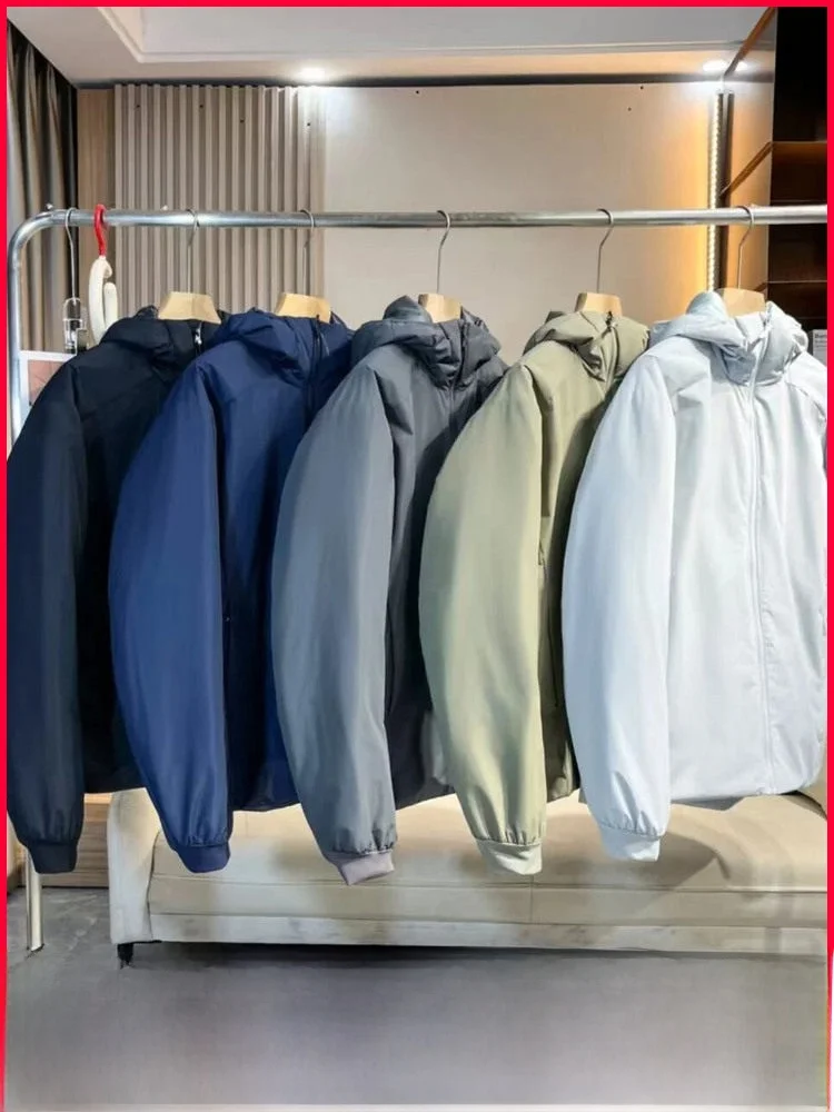 

Outdoor Men's New Autumn Winter Windproof Water-resistant Warm Cotton Jaet Polyester Filling Zipper Closure Hooded Regular Fit