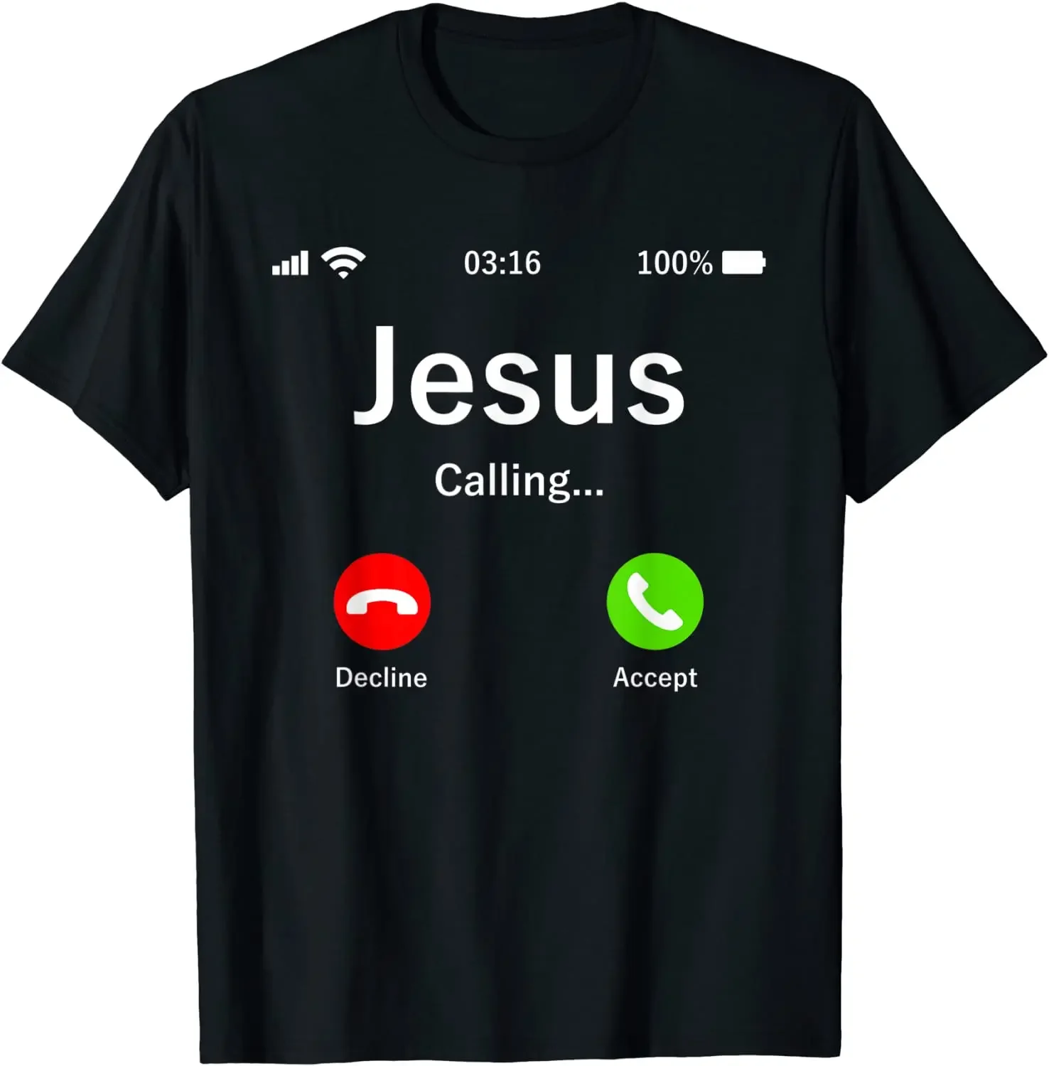 

Jesus Is Calling, Unique Christians Gift T-Shirt. Summer Cotton Short Sleeve O-Neck Mens T Shirt New S-3XL
