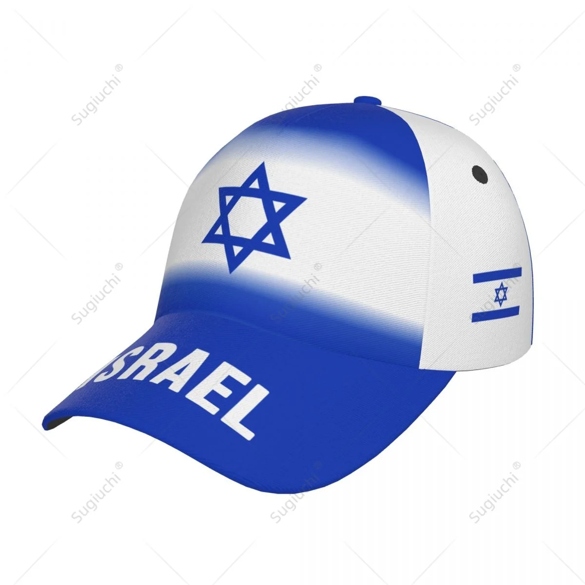 Unisex Baseball Cap Hat Israel Flag Gradient Color 3D Printing for Tennis Outdoor Bike Bicycle Golf Baseball Sports Fans