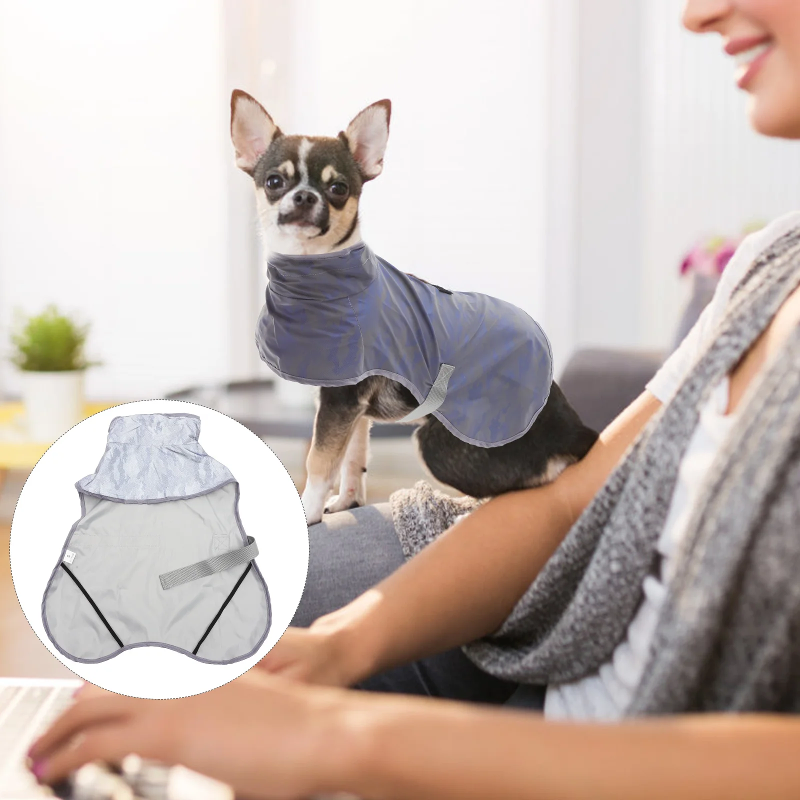 1 قطعة معطف واق من المطر الكلب مقاوم للماء طوي سترة أمان عاكسة للكلاب الصغيرة والمتوسطة الكبيرة في الهواء الطلق المشي الحيوانات الأليفة المطر والعتاد #5