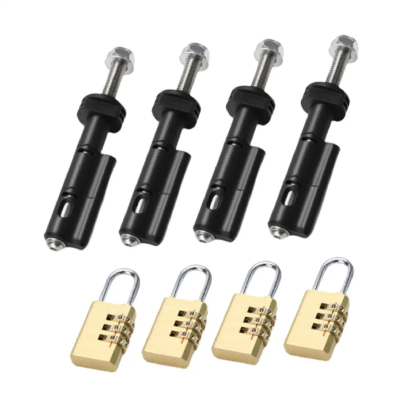 4 Pieces Recovery Board Mounting Pins with Locks Theftproof for Maxtrax MKII