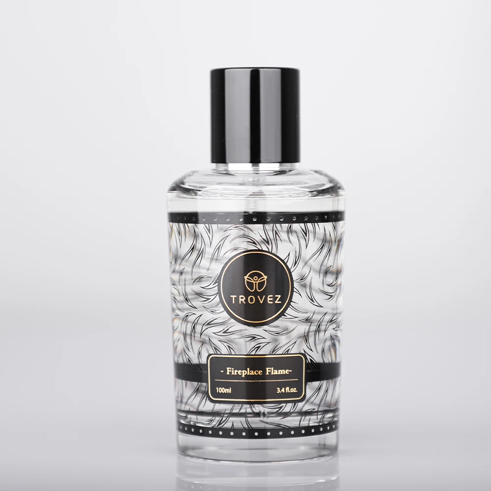 TROVEZ Parfum Flamme de Cheminée 100ml, notes boisées arabes, fragrance longue durée, unisexe, spray corporel, cadeau parfumé, arôme pour hommes et femmes_voghion.com