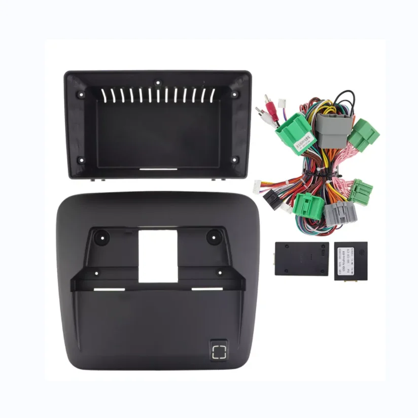 Adaptador de ajuste de Audio con enchufe de marco de DVD para coche 2Din, Kits de ajuste de tablero, Panel Facia de 9 pulgadas para reproductor de Radio Volvo S40 C30 C70 V50 2005-2013