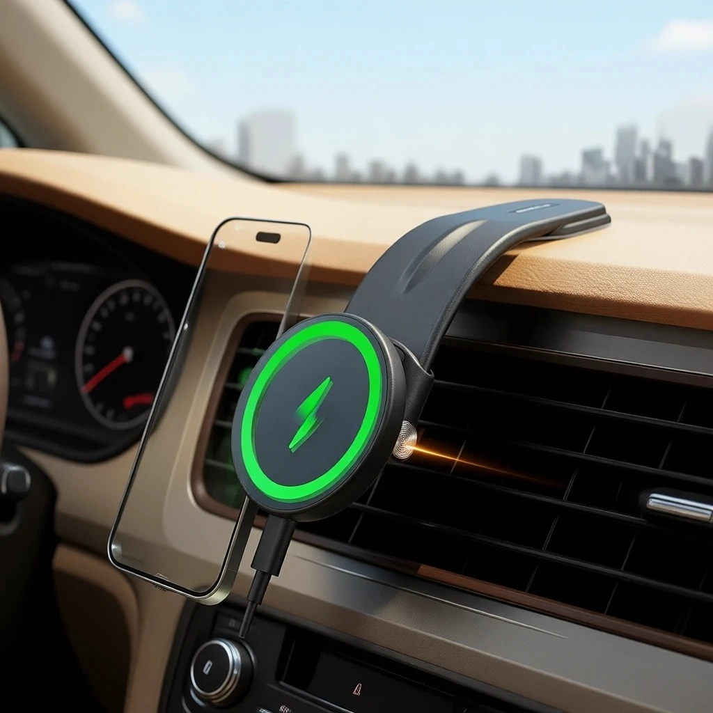 

15W Magnetic Wireless Car Mount 360 Adjustable Aluminum Arm Fast Charging Phone Holder Gift