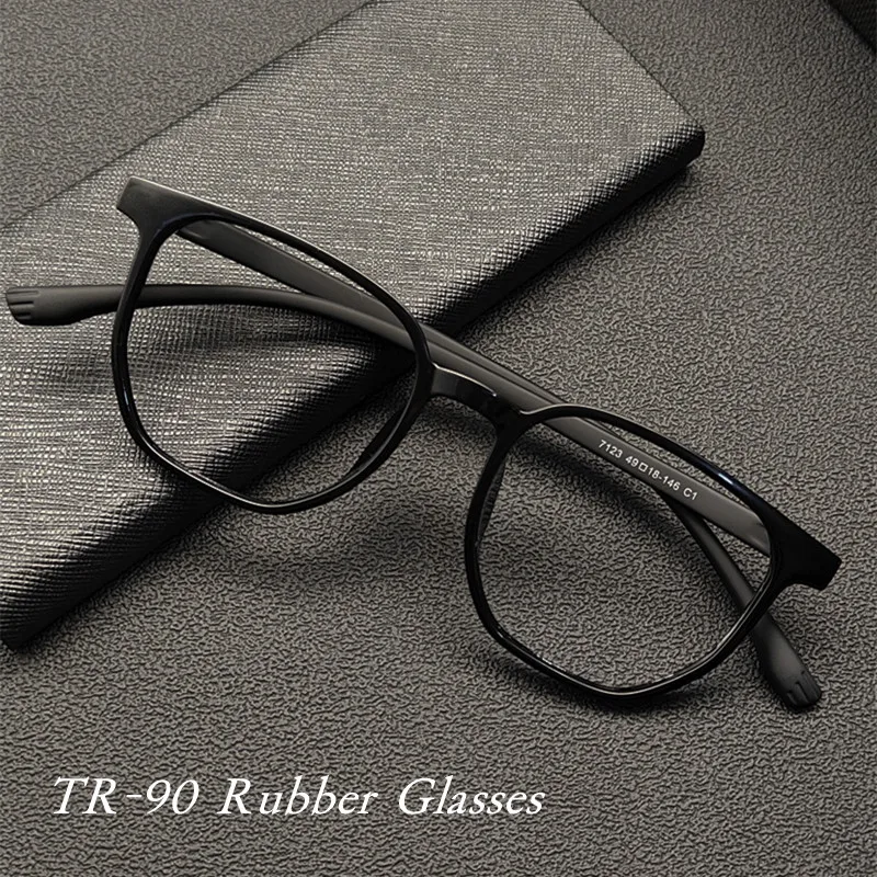 

2023 Fashion Brand TR-90 Rubber Polygon Men Women Casual Glasses Frame Computer Anti Blue Light Prescription Optical Eyeglasses