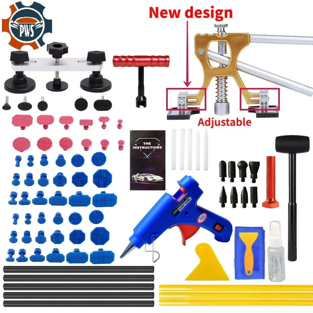 New Car Body Paintless Dent Repair Kits Car Dent Puller with Bridge Dent Puller Kit for Auto Body Motorcycle Dent Repair