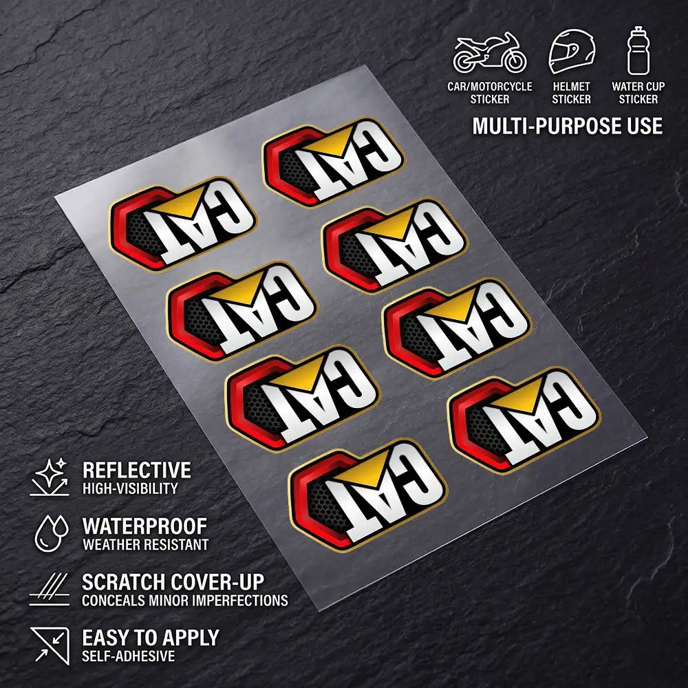 C-cAtErPiLlAr-R Durable Waterproof Reflective Decor Sticker Scratch Cover For Motorcycle Car Helmet Fridge Accessories