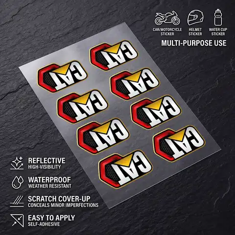C-cAtErPiLlAr-R Durable Waterproof Reflective Decor Sticker Scratch Cover For Motorcycle Car Helmet Fridge Accessories