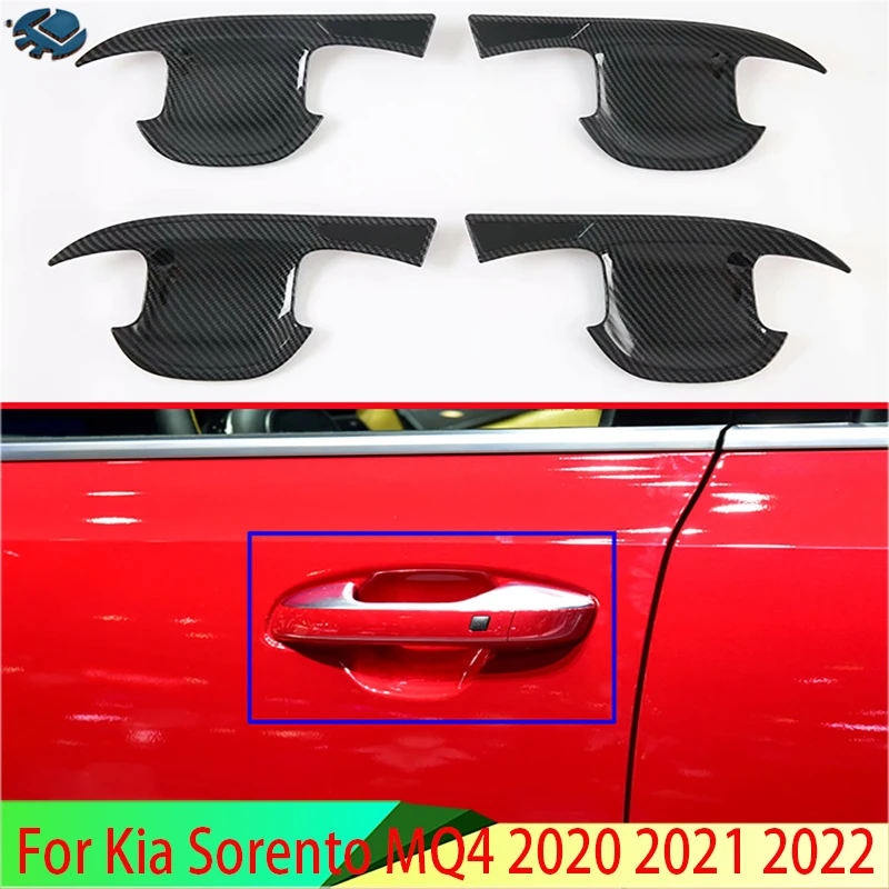 

Для Kia Sorento MQ4 2020 2021 2022, хромированная дверная ручка из АБС-пластика, крышка чаши, накладка на полость чашки, вставка, молдинг, гарнир