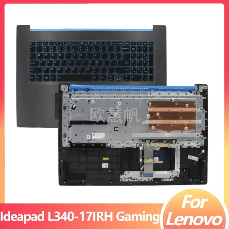 

M New for Lenovo Ideapad L340-17IRH Gaming Laptop Palmrest Upper Case Top Cover Case with Touchpad Backlight Keyboard 5CB0U42836