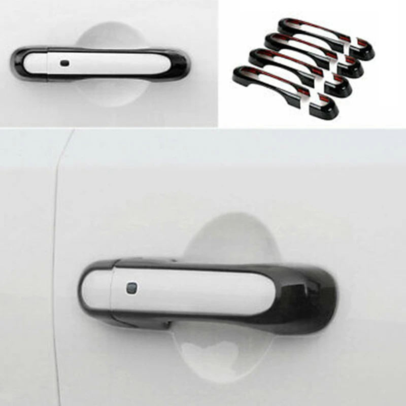 Car Door Handle Decorative Strips Black Exterior Modification Retrofitting Accessories for 2015-2020