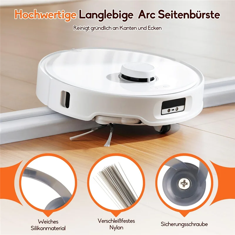 

A69eaccessories For Roborock Qrevo Curv Robot Vacuum Cleaner, Replacement Parts Dust Bags, Mop Pads, Main Brush,Side Brushes