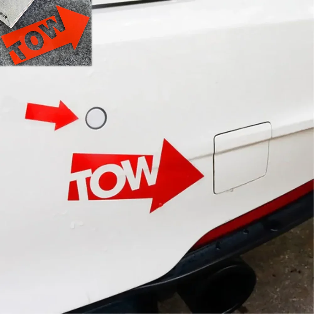 JDM Sticker Car TOW Sticker Hook Arrow Vinyl Automobiles Accessories Reflective Waterproof Decal Japanese/English Version
