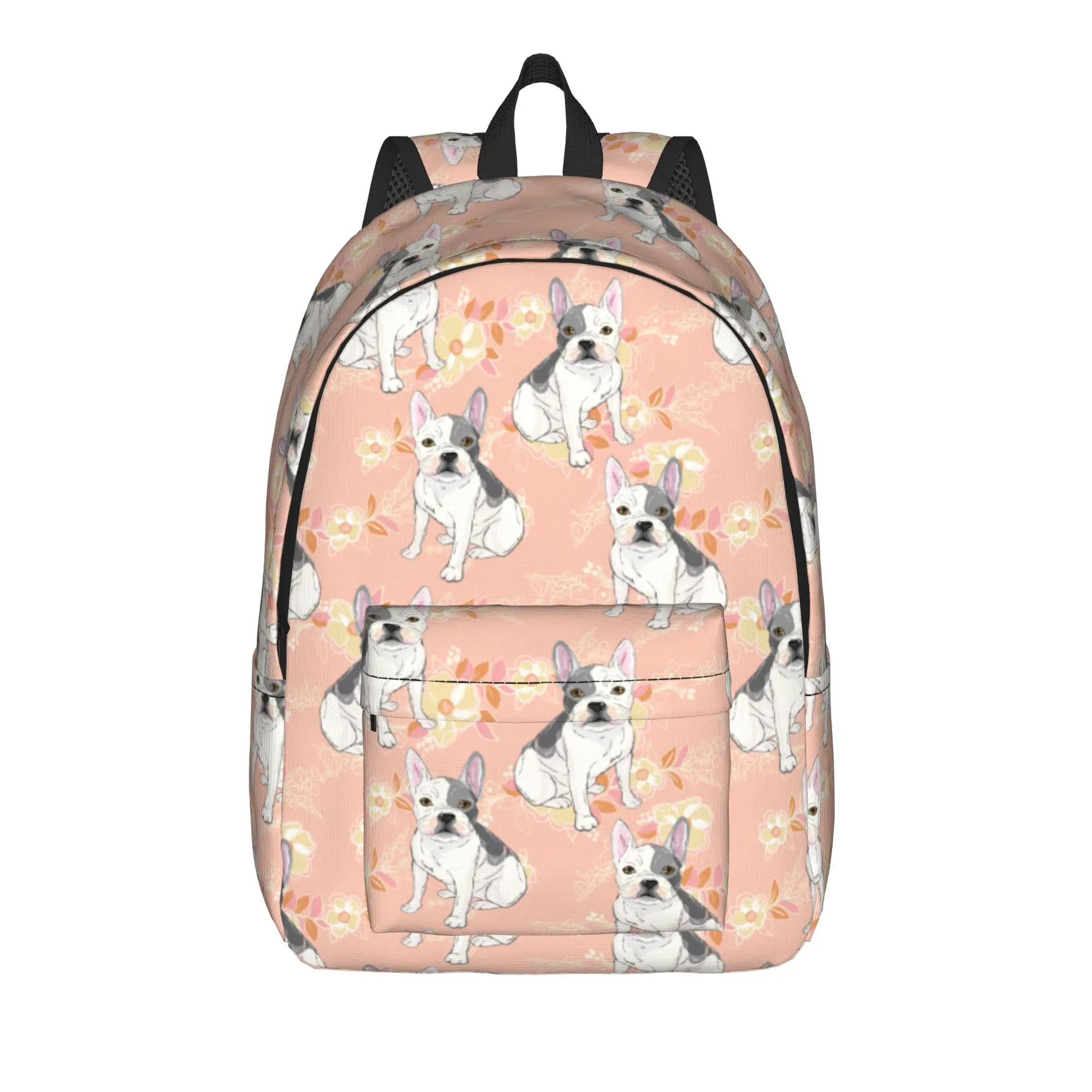 French Bulldog Dog Backpack for Men Women Fashion High School Business Daypack Animal Laptop Computer Canvas Bags Sports