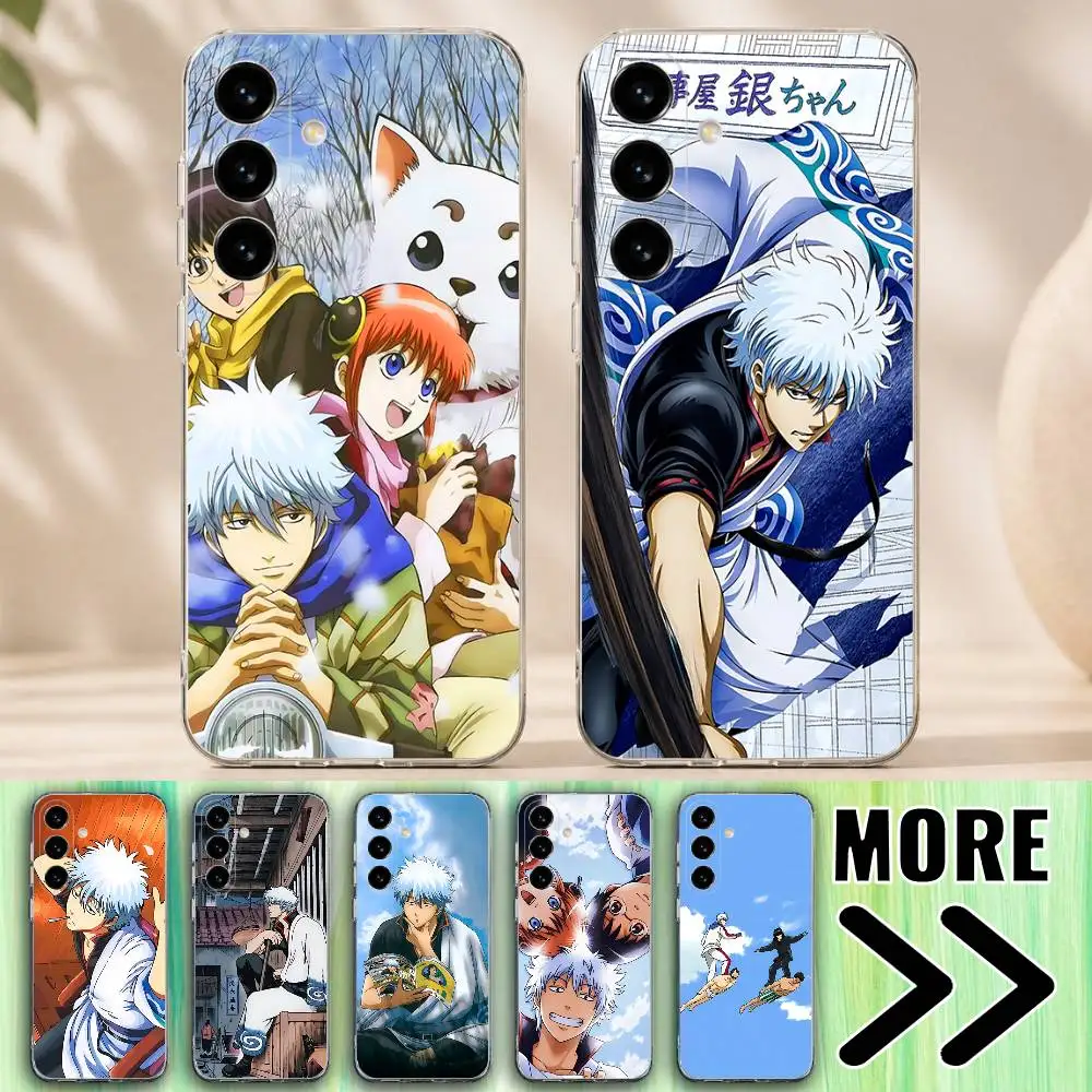 G-Gintama-S Sakata Gintoki Phone Case for Samsung Galaxy A71 70 A52 51 A40 31 30 21 S 12 10 Transparent Cover