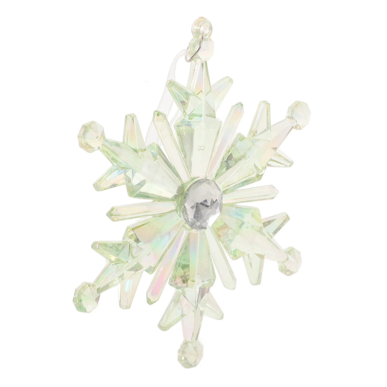 

Crystal Snowflake Ornaments Hanging Clear Snowflakes 4.8x4.6 Inch for Tree Pendant Winter Party Holiday Decorations