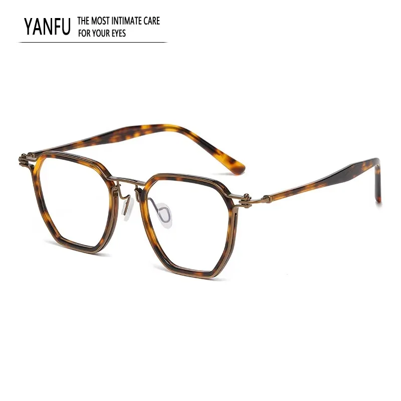 Round Acetate Tortoise Business Glasses Frames Fashion Men Women Designer Optical Eyeglasses Reading Myopia Eyewear Prescription