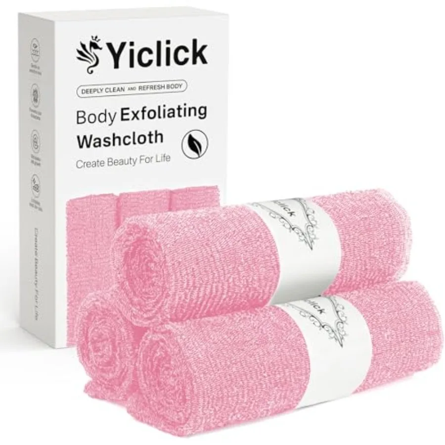 

Exfoliating Washcloth Towel, Japanese Exfoliating Bath Wash Cloth for Body Exfoliation, Korean Back Scrubber Washer for Shower,