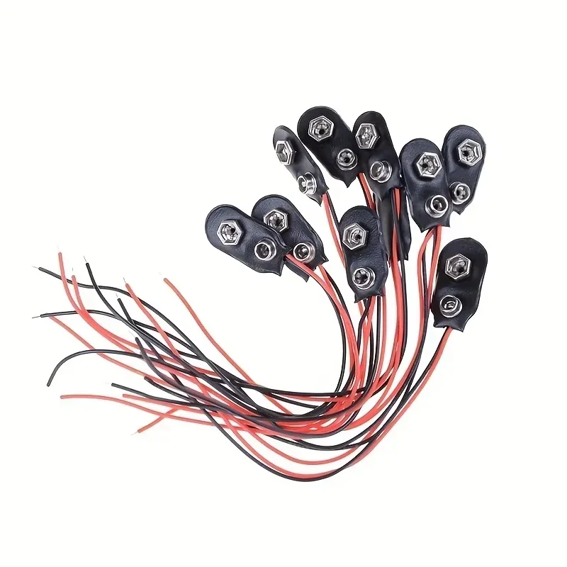 9V Battery Clips 15CM Cable Connection Buckle Battery Clip Connector Hard Shell Type image 4