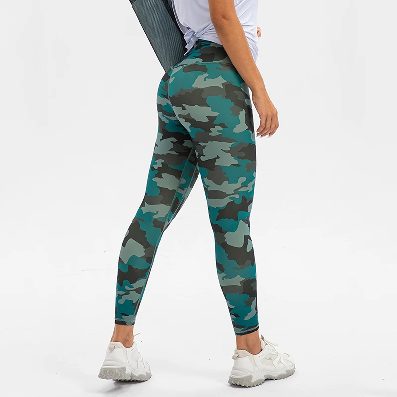 YJKVUR Camouflage Leggings Butt Lift Yoga Pants Women High Waist Stretch Fitness Outfits Sports Wear Gym Workout Running Pants