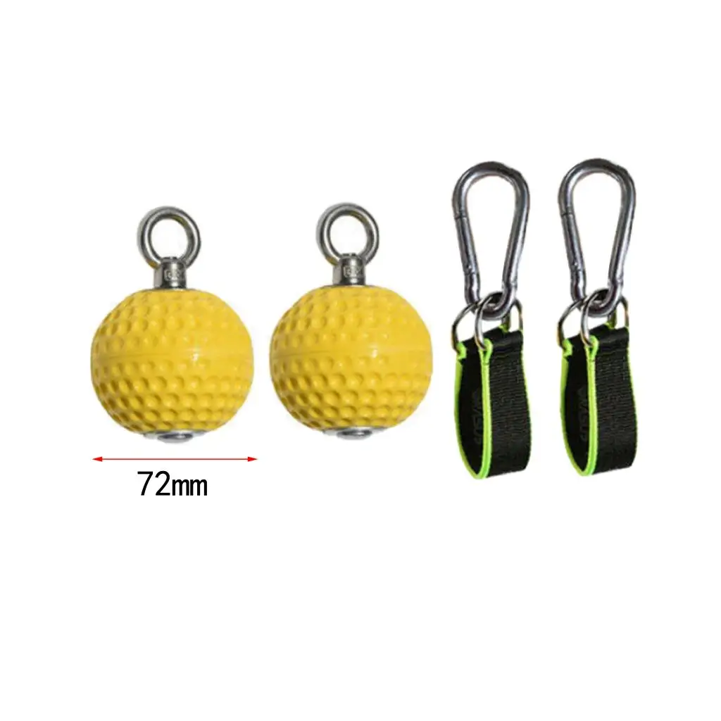 Pull Up Balls 73mm Hands Training Grips Back Trainer Fingers Straps