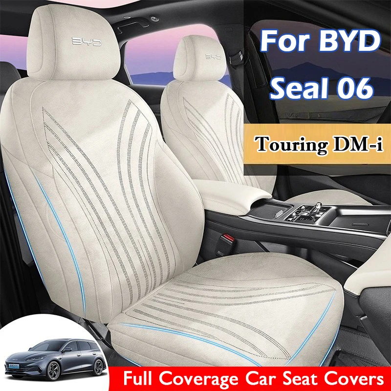 

Full Coverage Car Seat Covers Breathable Suede Automotive Seat Covers for BYD SEAL 06 TOURING DM-i Car Interior Accessories
