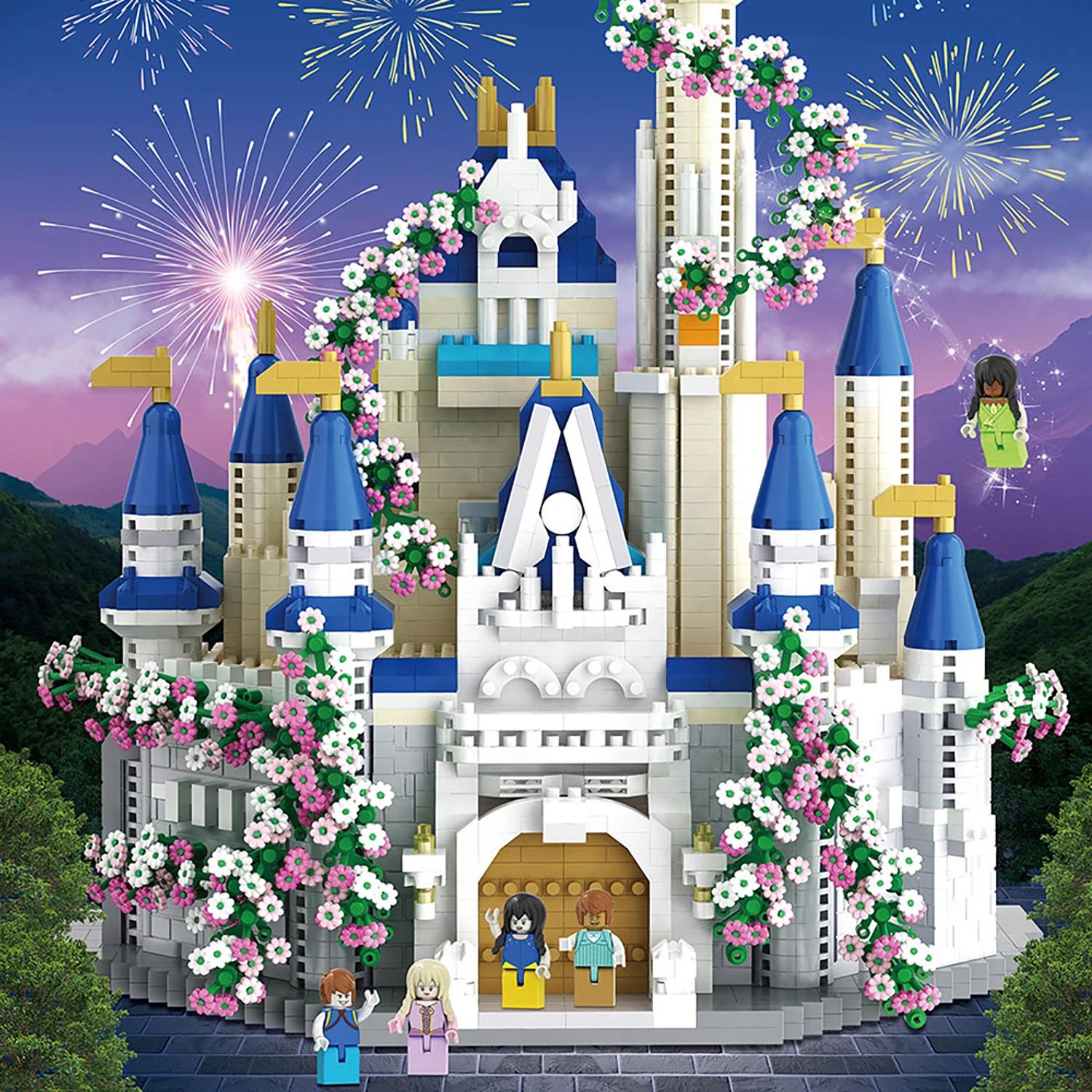 Sakura Castle Building Blocks The Princess House DIY Creative Toy for Kids Educational Gift