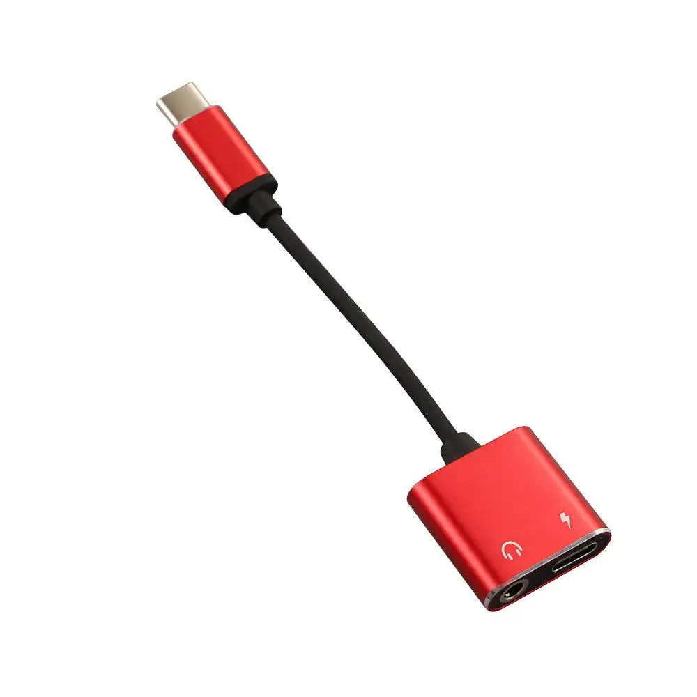 

2 in 1 Audio Cable USB C Type-C Audio Splitter Earphone Adapter Adapter Type C To 3.5 mm