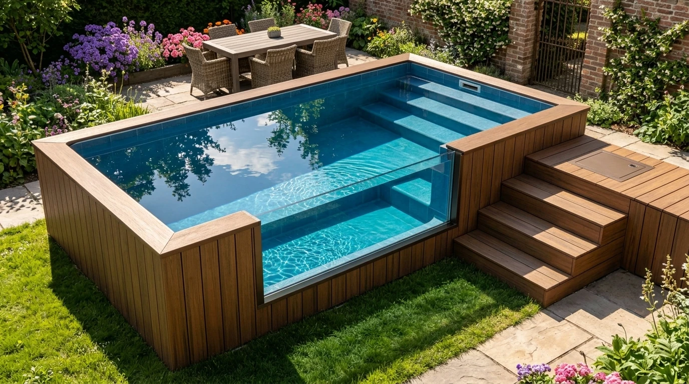 Commercial Custom Shipping Container Swimming Pool Large Modular Above‑Ground Pool for Resort Hotel Water Entertainment Business