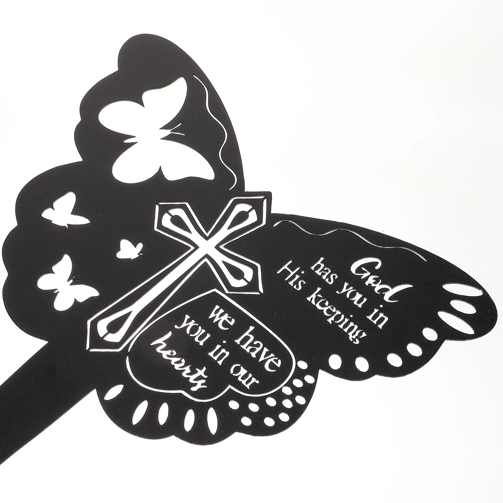 

Butterfly Grave Decoration Cemetery Bow Tie Plaques for Iron Decorations Courtyard Memorial Stake